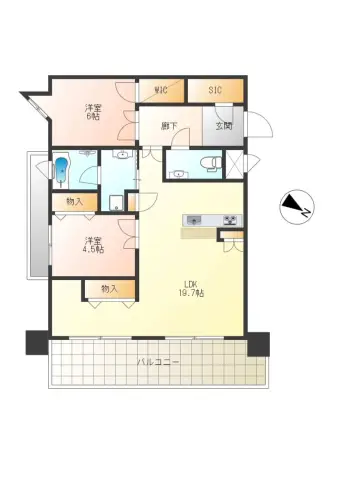 ワイズ新都心上之屋間取り図