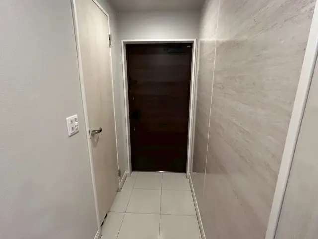 室内から玄関を見たところ